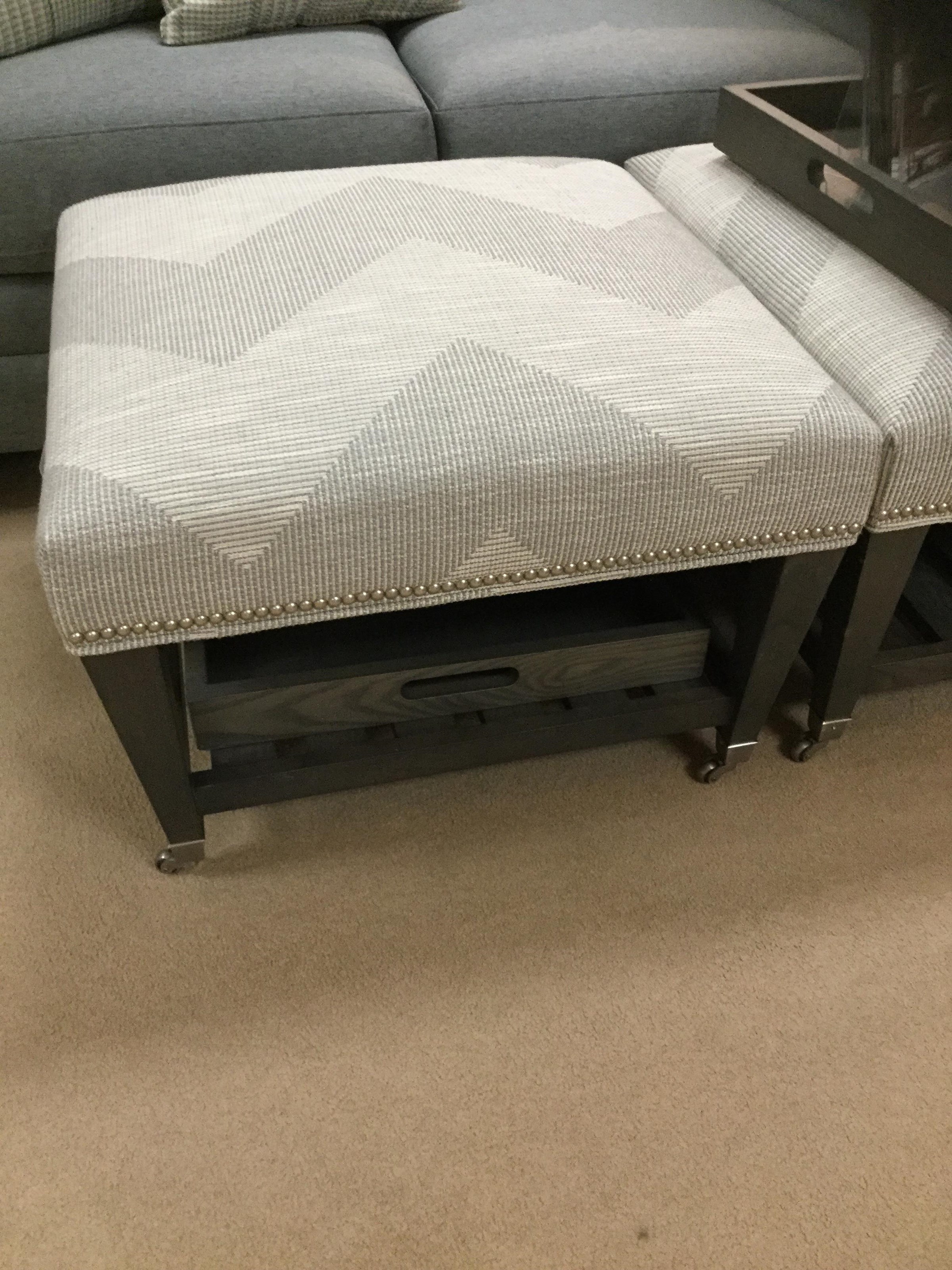 Bassett Kara 1510 Ottoman Cocktails Kara Ottoman w/Tray VanDrie Home